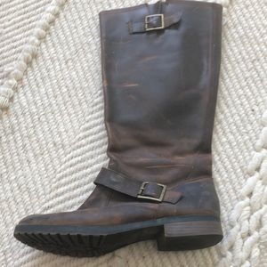 Xhilaration brown high boots Sz 8 1/2